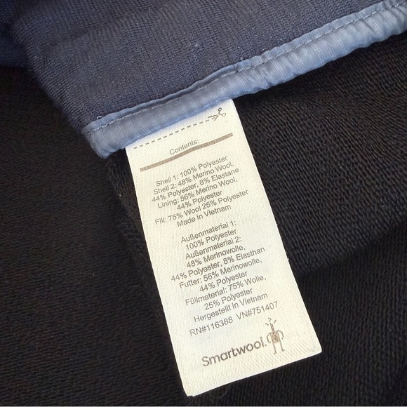 Smartwool Smartloft Quilted Vest Men’s XL Gray Blue Outdoor - Picture 5 of 6